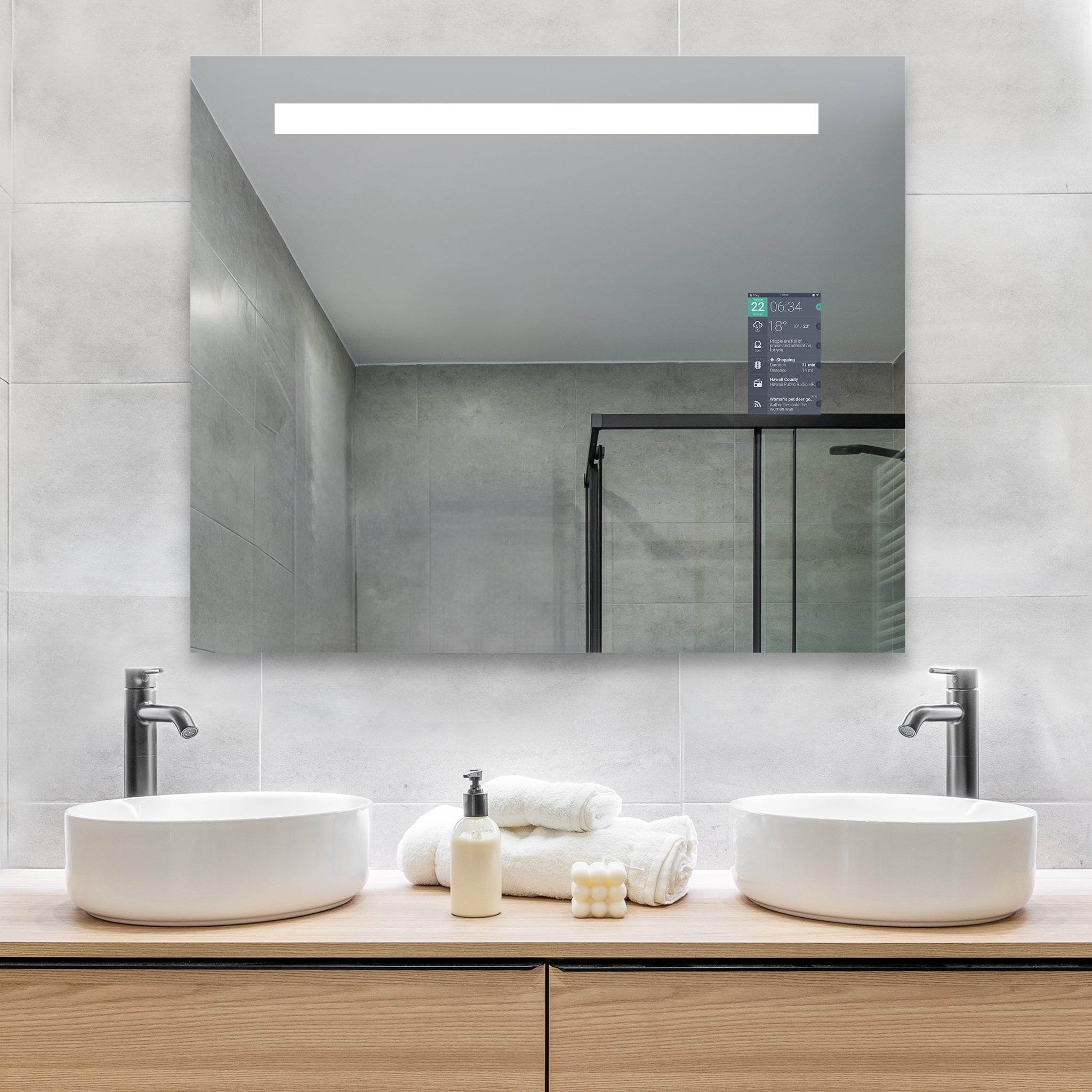 MC01 Smart Mirror – Bluetooth, Apps & LED Lighting – ad notam